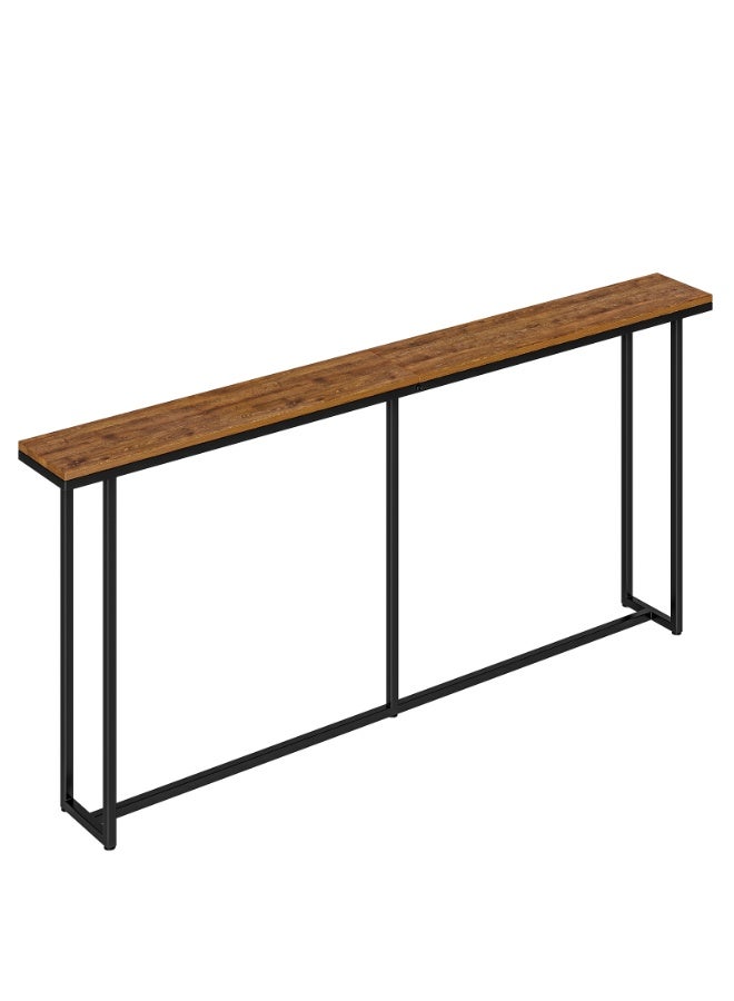 Solerconm Industrial Console Table 180 cm Long Narrow for Sofa – Entryway Table for Hallway and Living Room – Sturdy, Stable and Easy to Assemble - Image 1